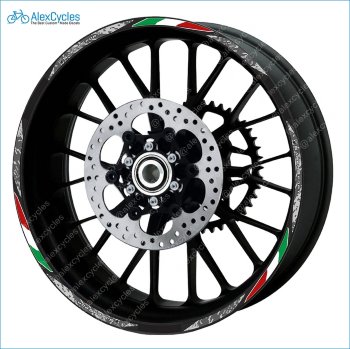 Ducati Corse SuperSport Motorcycle Wheel Rim Laminated Decals Stickers Stripes Laminated vinyl stripes, decals, stickers for your wheel rims.